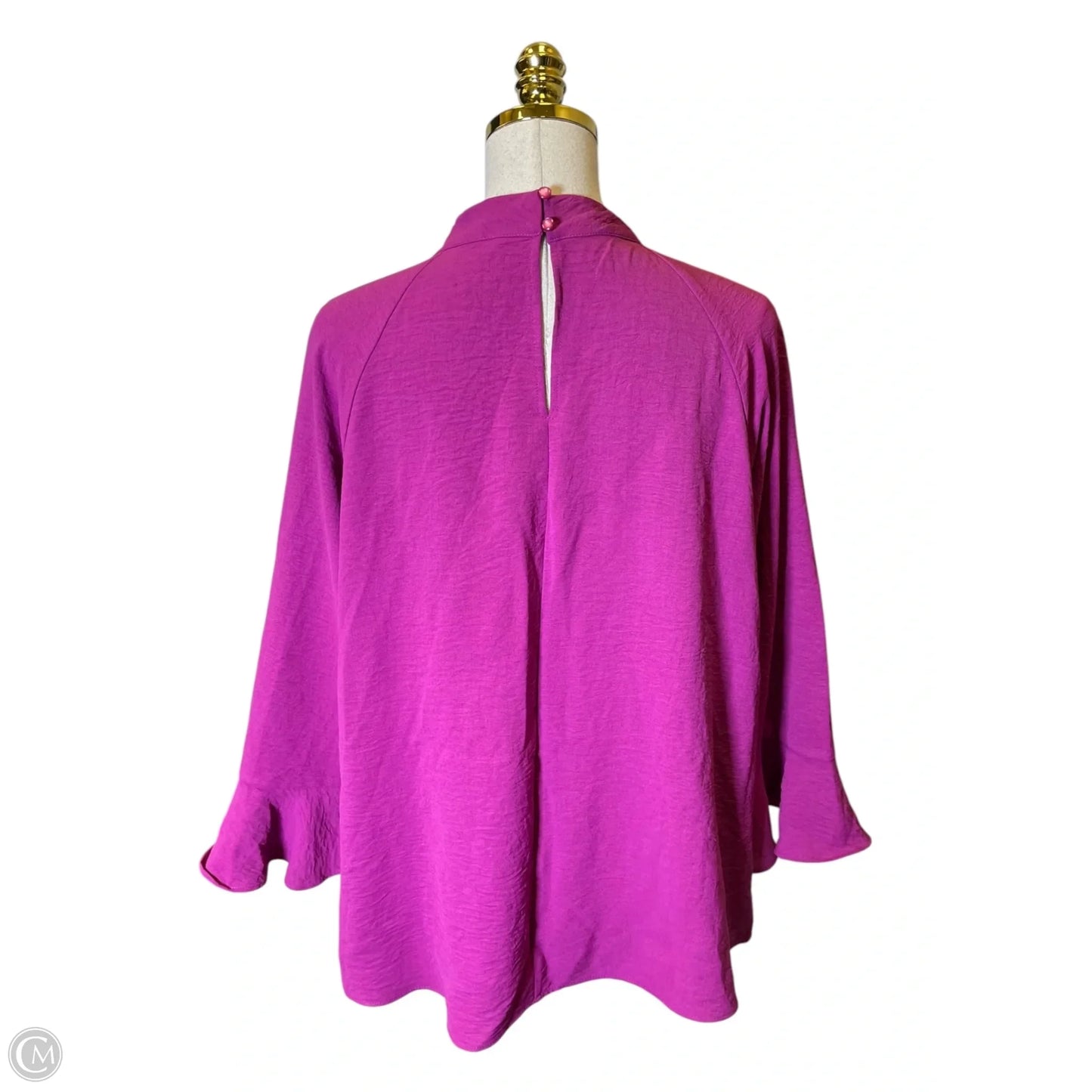 Top Long Sleeve By Cato In Purple, Size: L