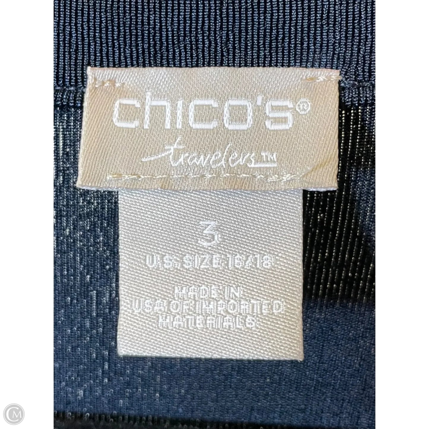Cardigan By Chicos In Blue & White, Size: Xl