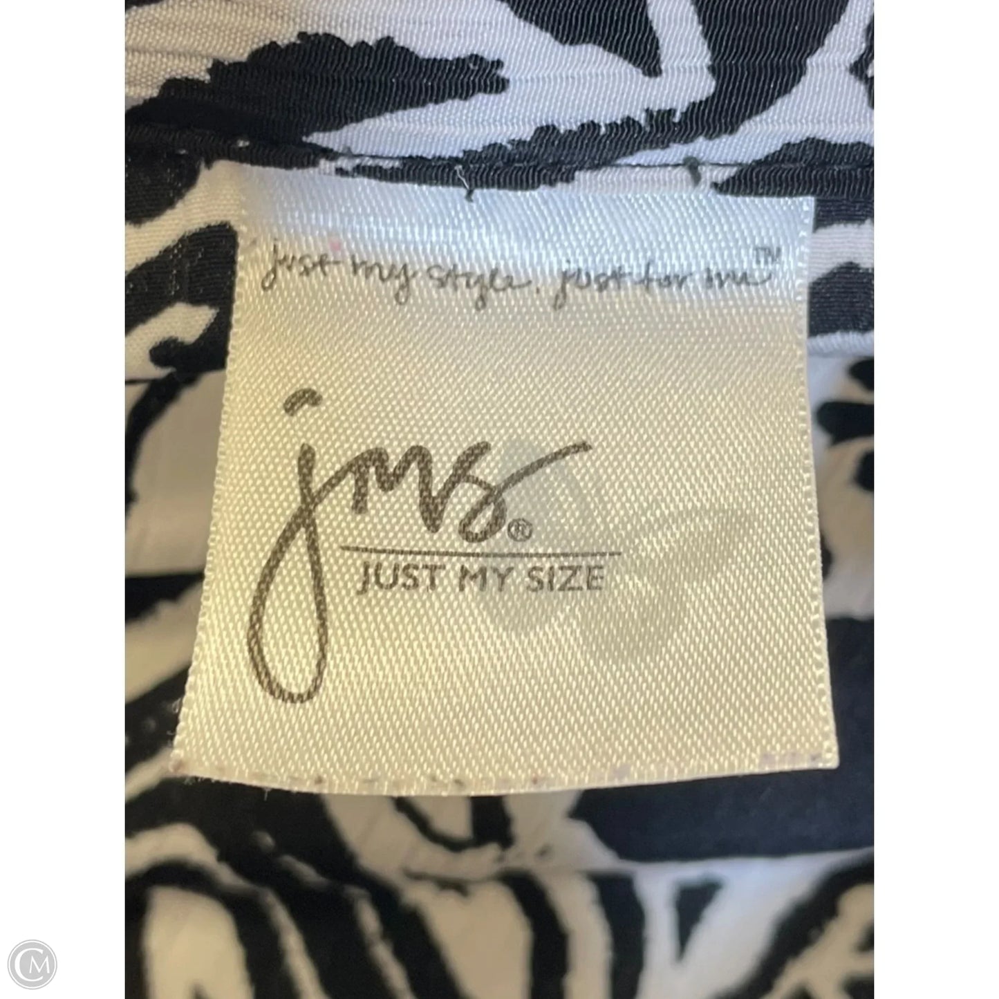 Top 3/4 Sleeve By Clothes Mentor In Black & White, Size: 4x