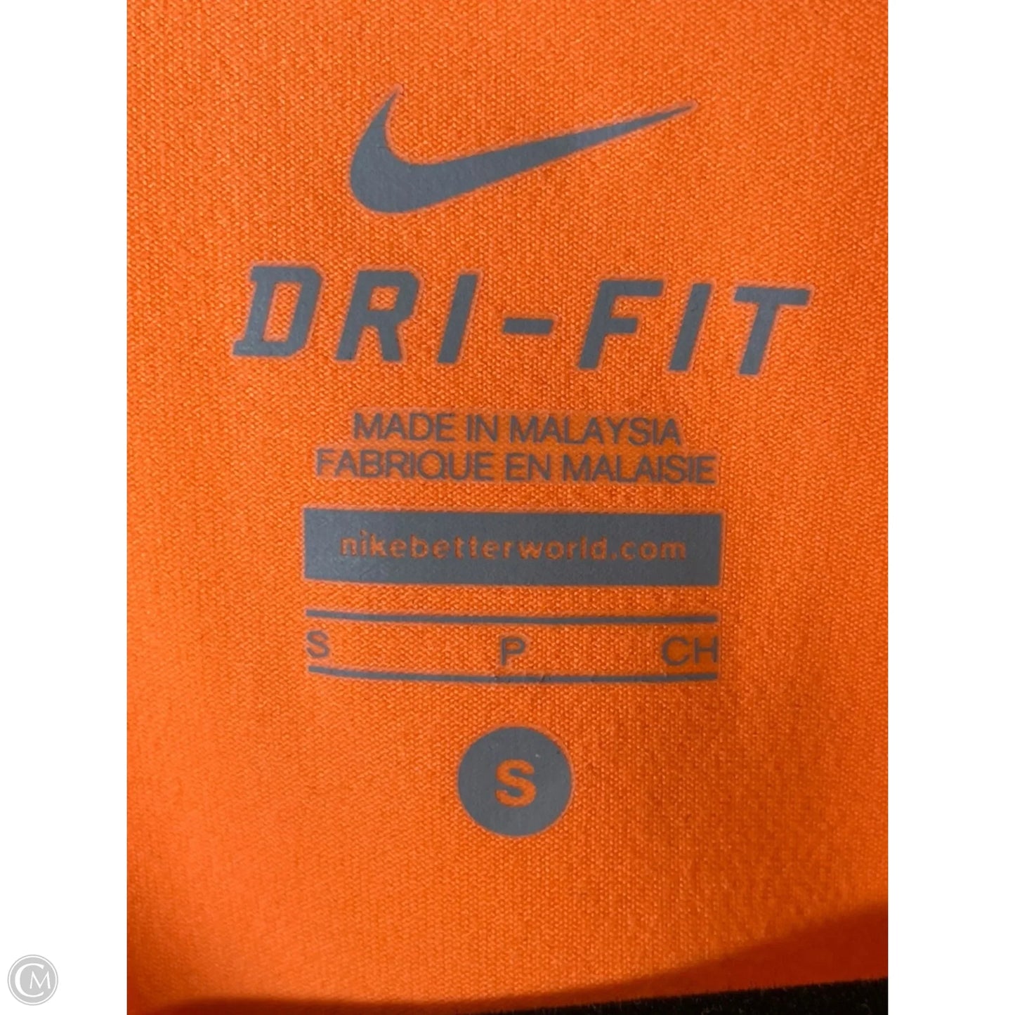 Athletic Jacket By Nike In Orange, Size: S