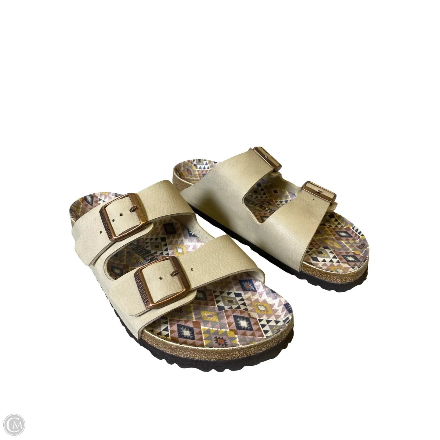 Sandals Flats By Birkenstock In Cream, Size: 10