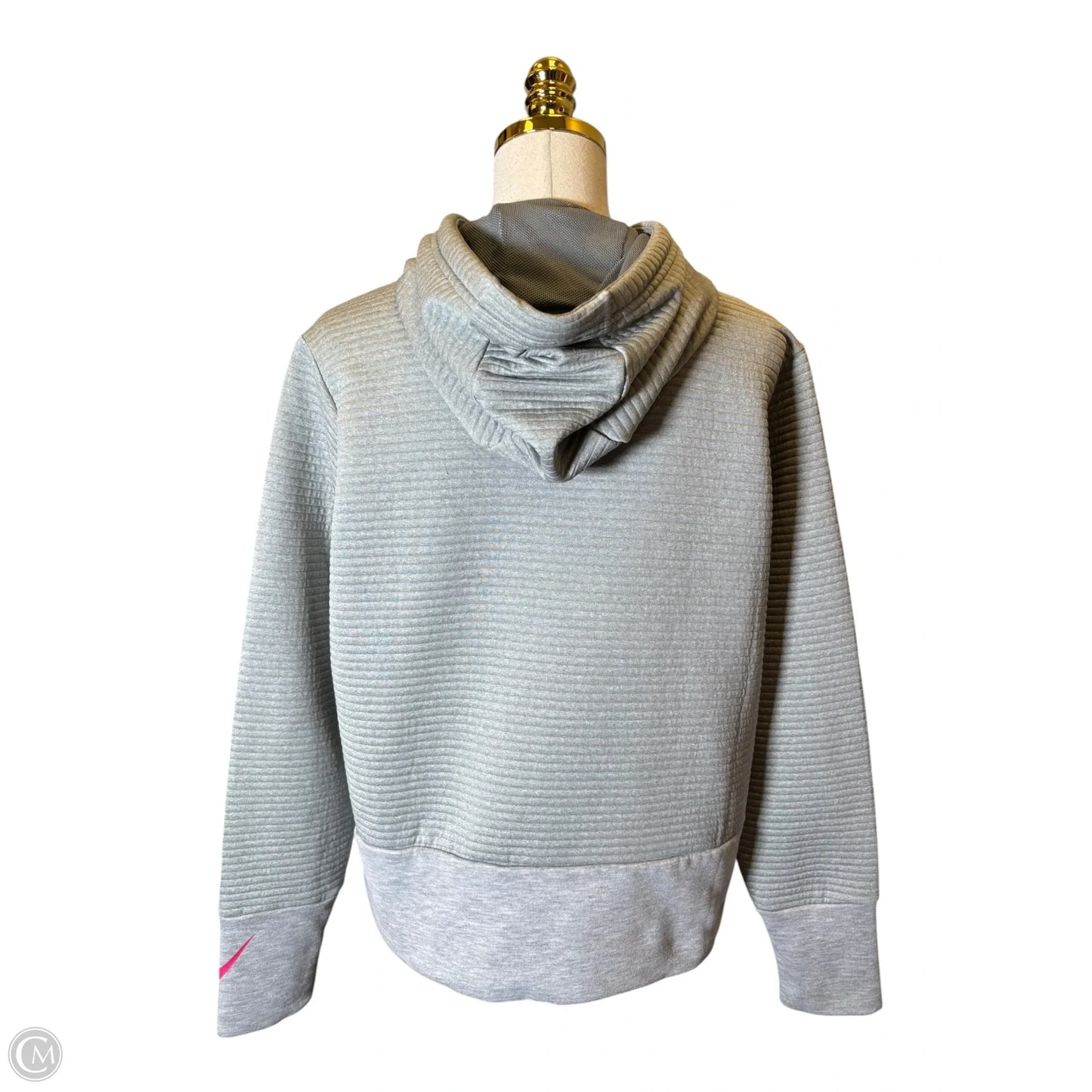 Athletic Jacket By Nike In Grey, Size: M