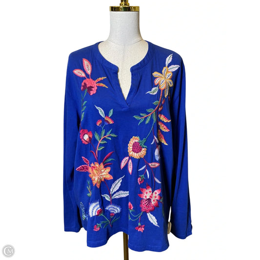 Top Long Sleeve Designer By Johnny Was In Multi-colored, Size: Xl
