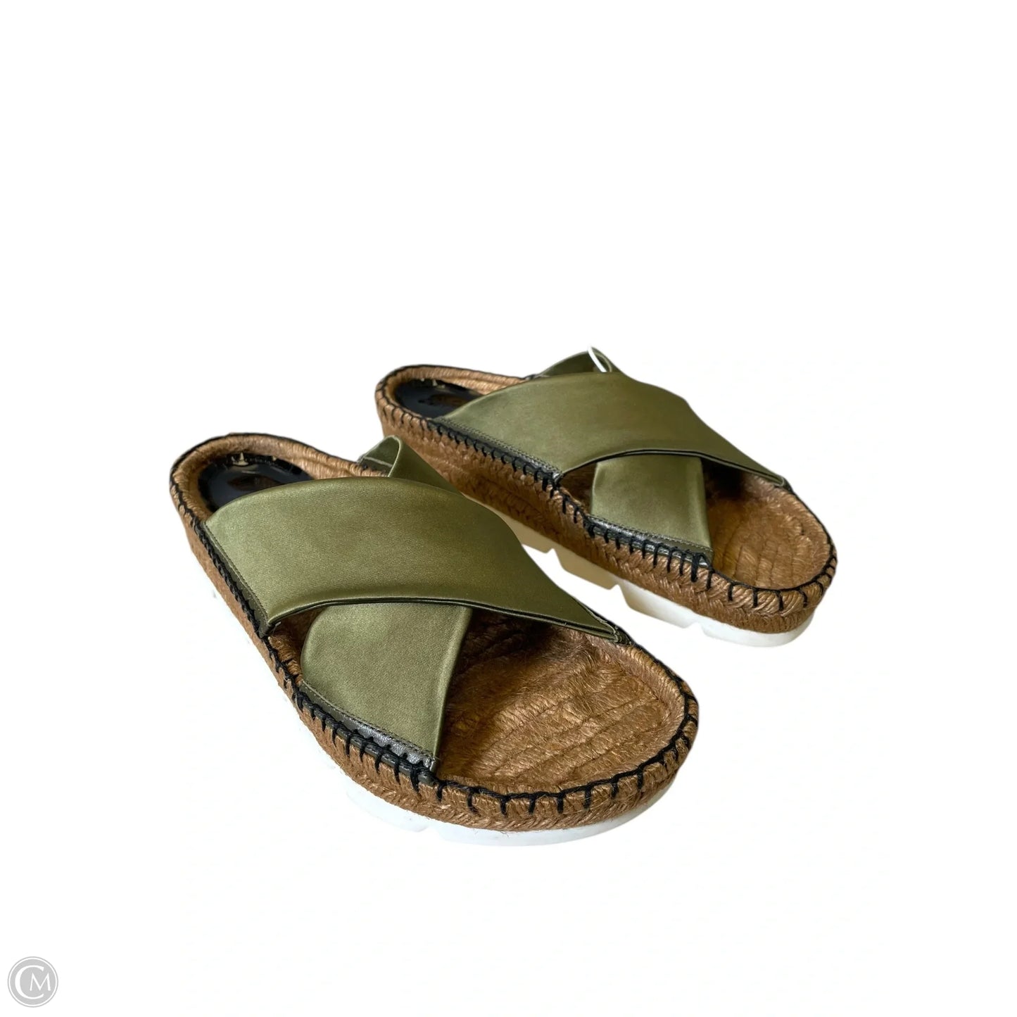 Sandals Luxury Designer By Jimmy Choo In Green, Size: 9