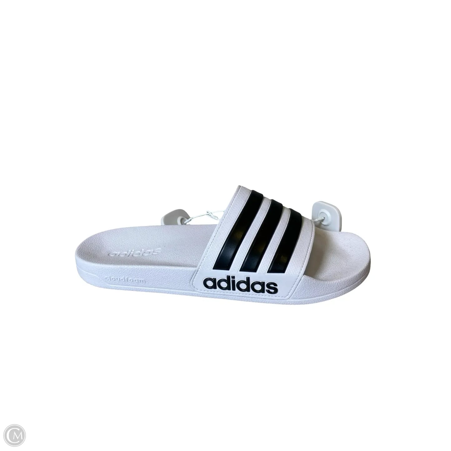 Slippers By Adidas In Black & White, Size: 10