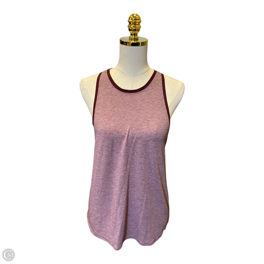 Athletic Top Short Sleeve By Lululemon In Maroon, Size: 6