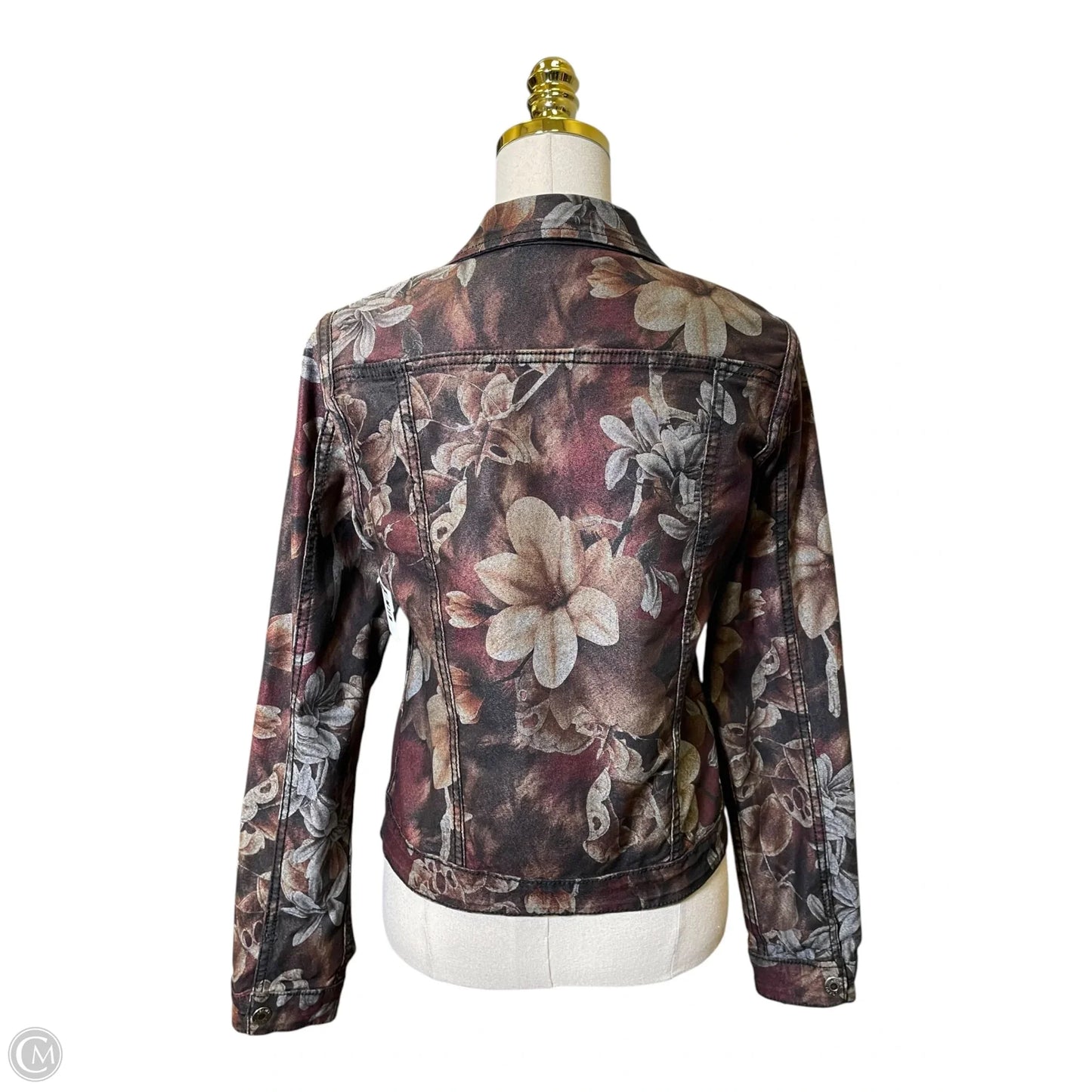 Jacket Denim By Clothes Mentor In Black, Size: S