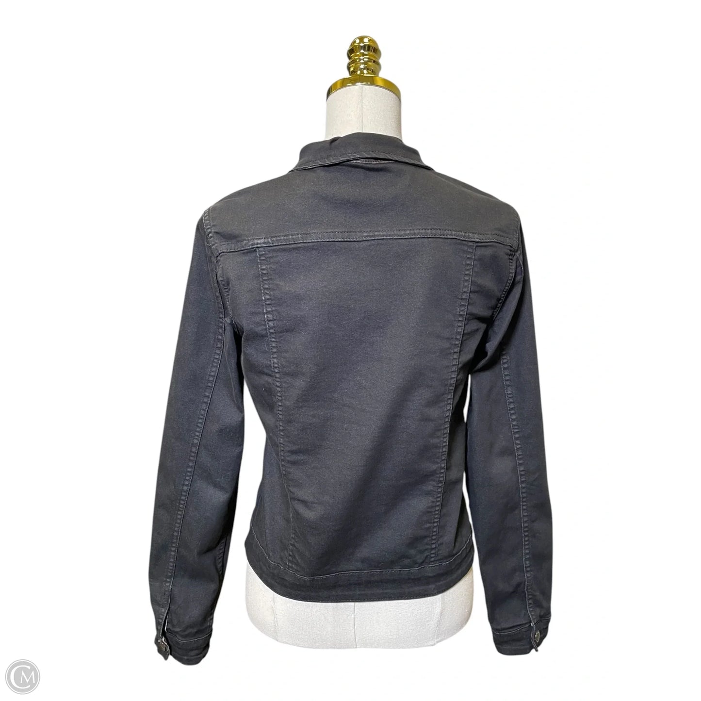 Jacket Denim By Clothes Mentor In Black, Size: S