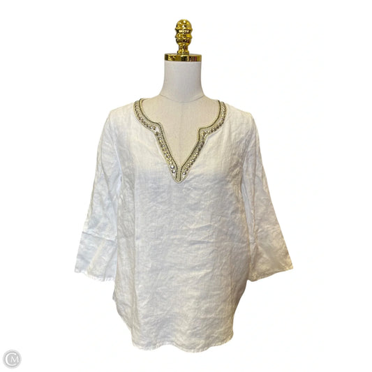 Top 3/4 Sleeve By J. Jill In White, Size: S