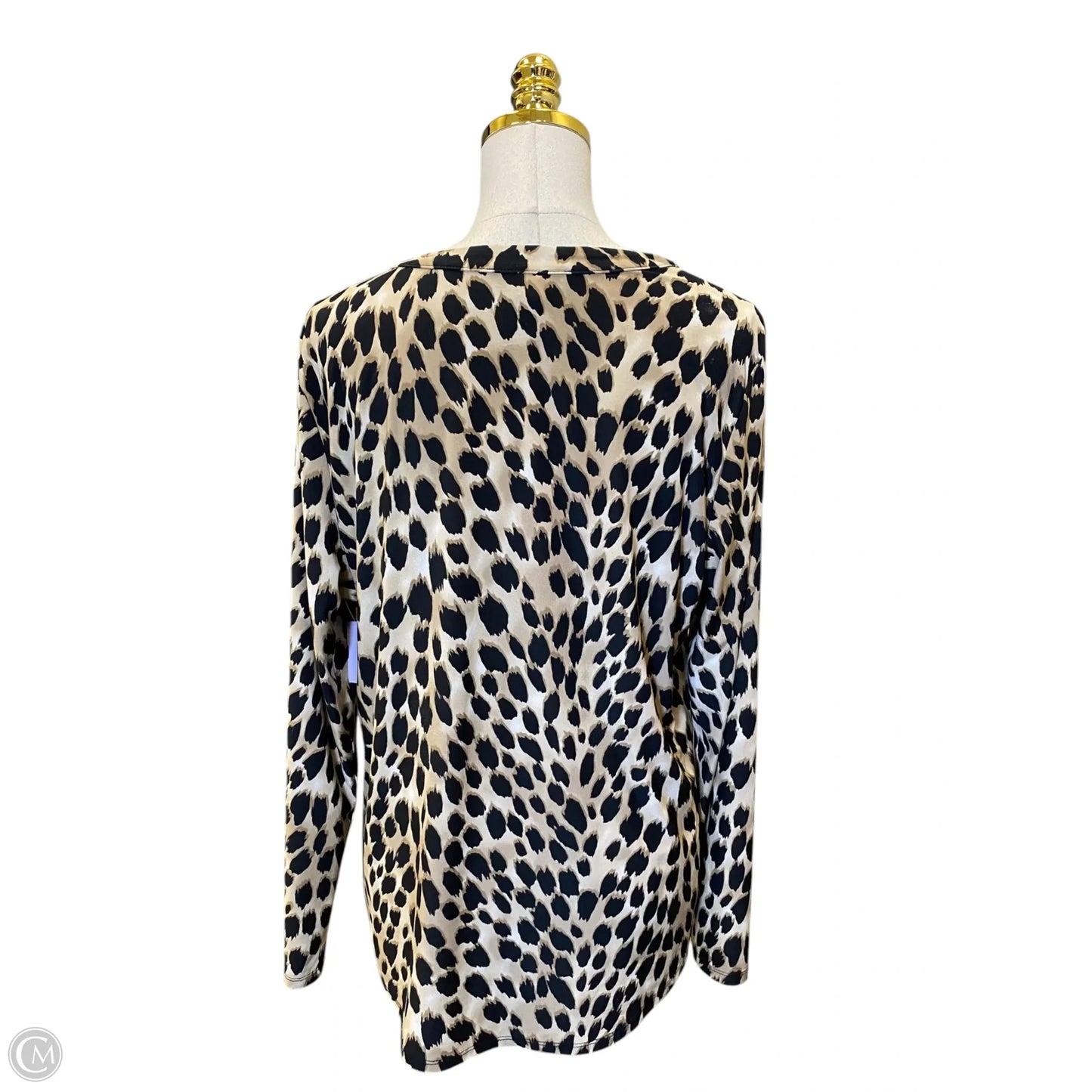 Top Long Sleeve By International Concepts In Animal Print, Size: Xl