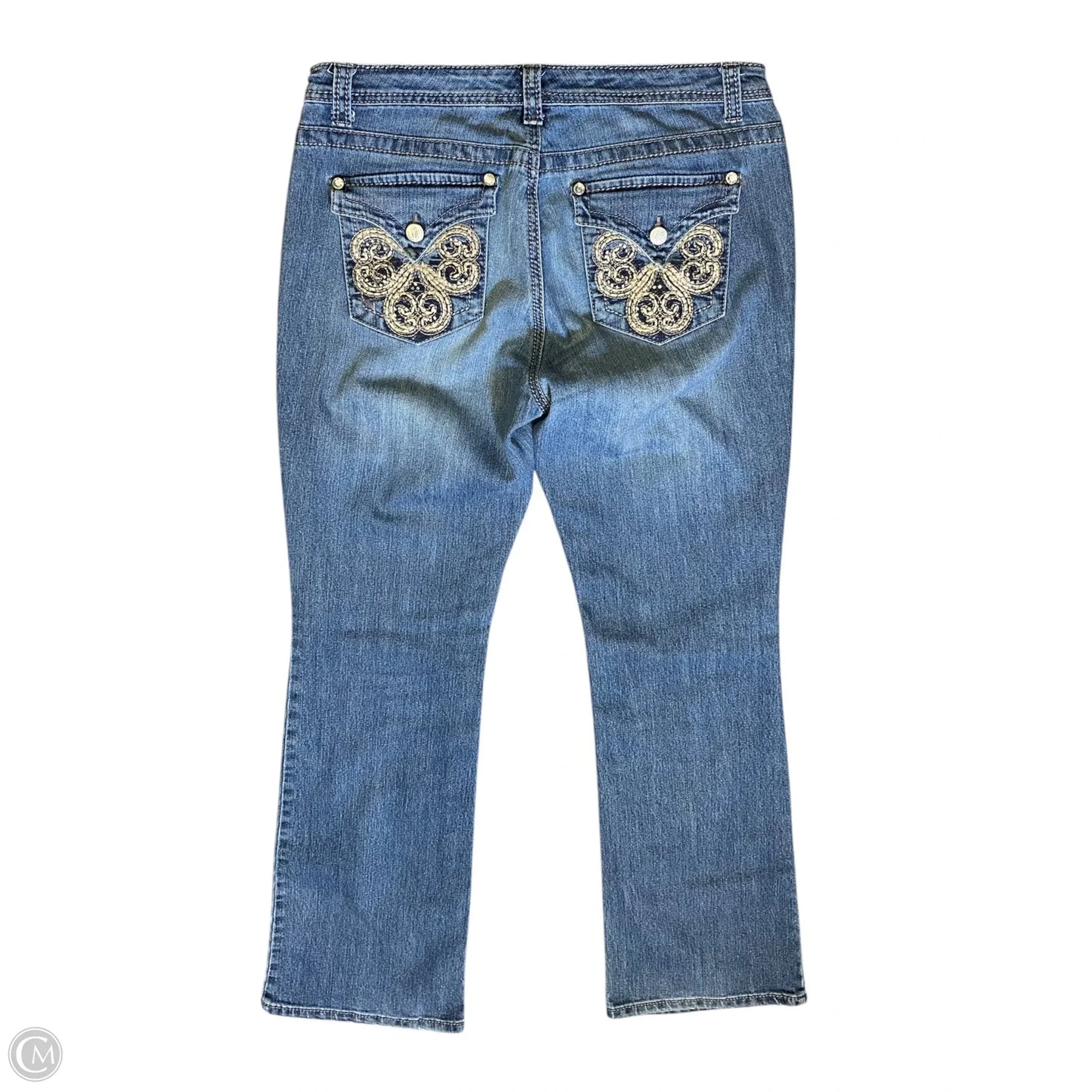 Jeans Flared By Nine West In Blue Denim, Size: 8