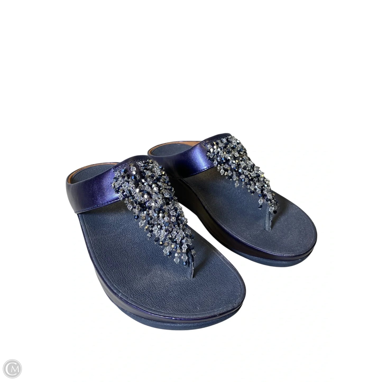 Sandals Heels Platform By Fitflop In Navy, Size: 7.5