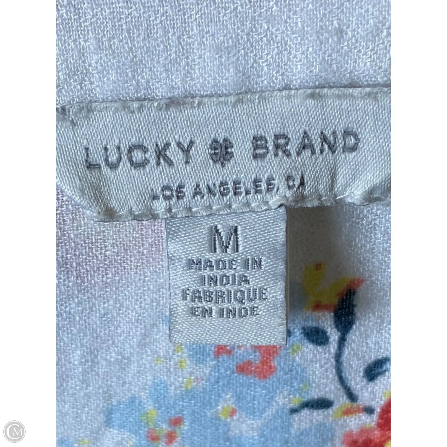 Blouse Long Sleeve By Lucky Brand In Floral Print, Size: M