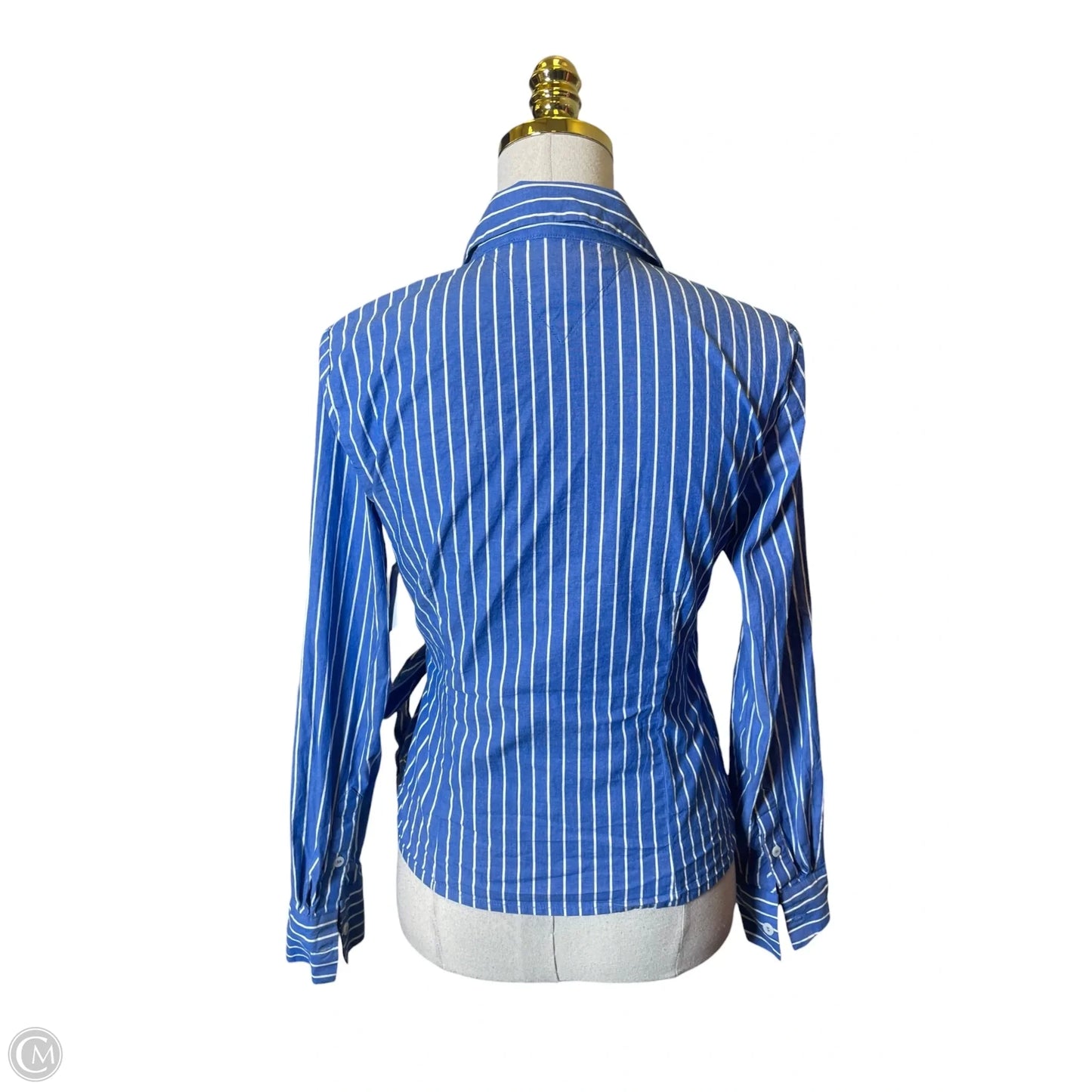 Top Long Sleeve By Tommy Hilfiger In Blue & White, Size: Xs