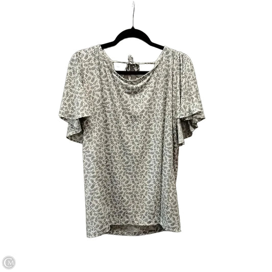 Blouse Short Sleeve By Ann Taylor In Floral Print, Size: Xl