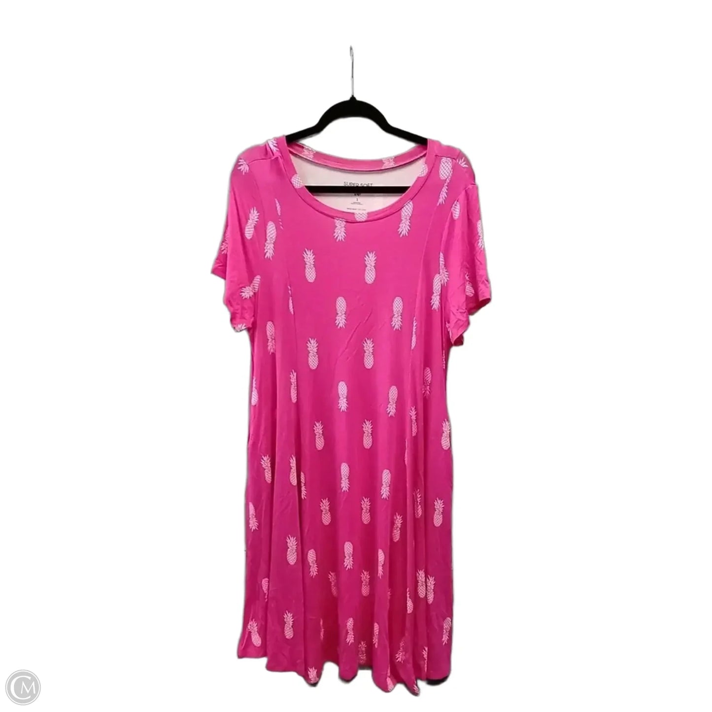 Dress Casual Maxi By Torrid In Pink & White, Size: Xl