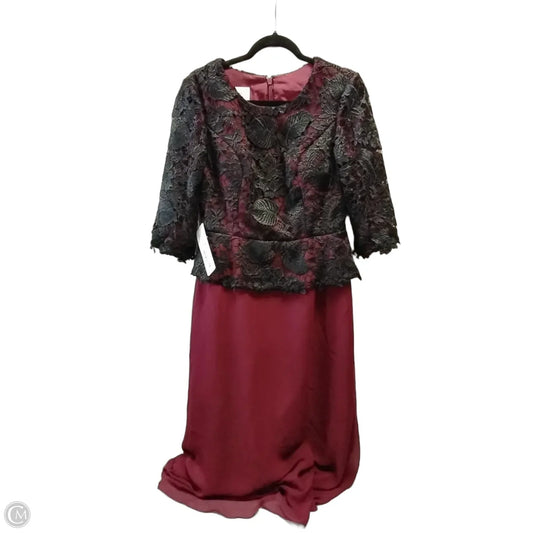 Dress Party Long By Clothes Mentor In Black & Purple, Size: 12