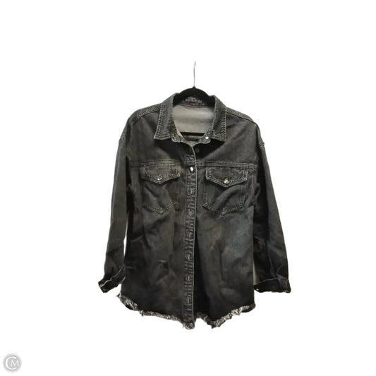 Jacket Other By Clothes Mentor In Black Denim, Size: Xlarge