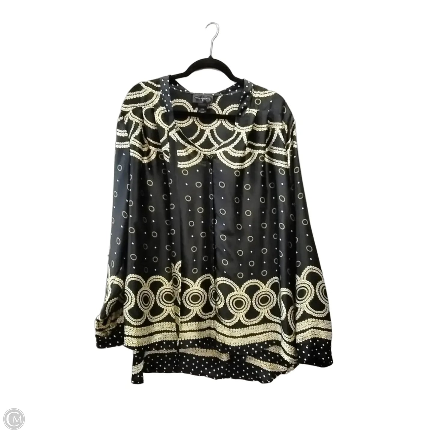 Blouse Long Sleeve By Investments In Geometric Pattern, Size: 3x