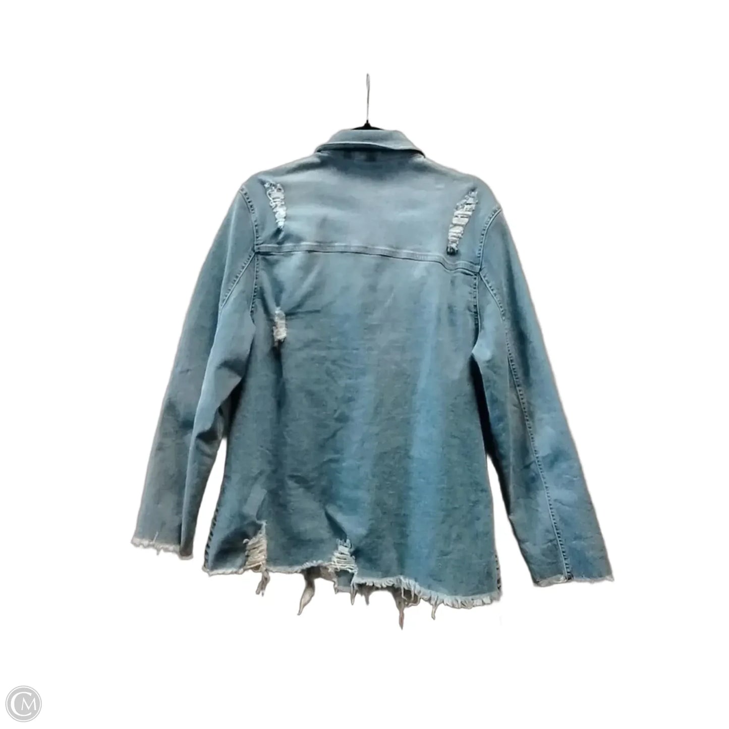 Jacket Denim By Cato In Blue, Size: Xl
