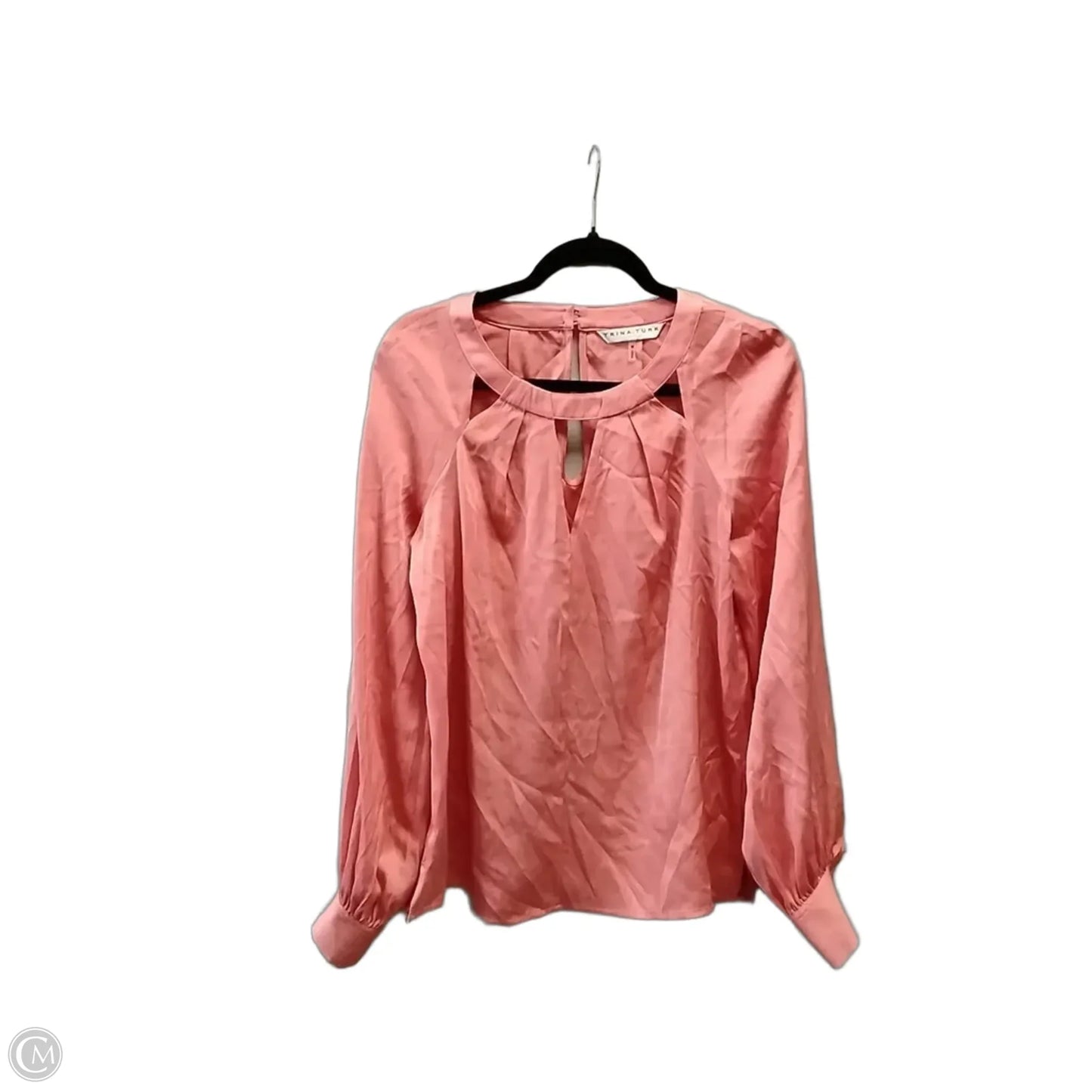 Blouse Long Sleeve By Trina Turk In Orange, Size: M