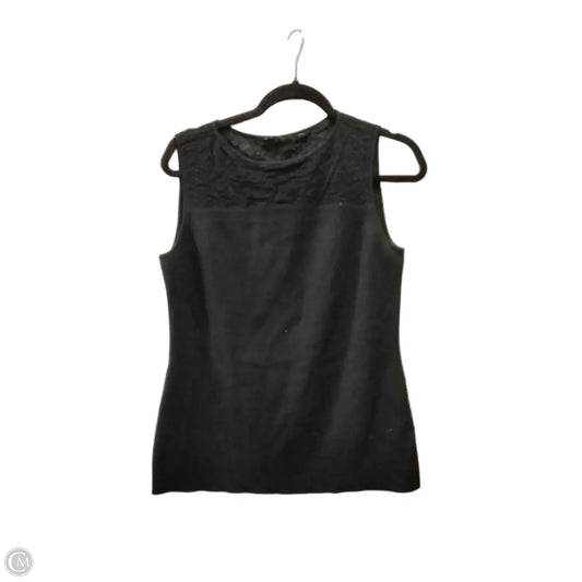 Top Sleeveless Designer By Lafayette 148 In Black, Size: M