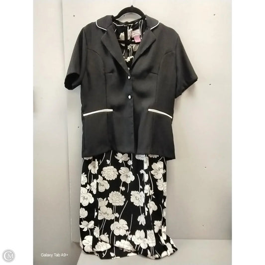 Dress Set 2pc By Premier In Black & White, Size: L