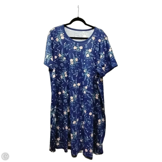 Top Short Sleeve By Charter Club In Floral Print, Size: 3x
