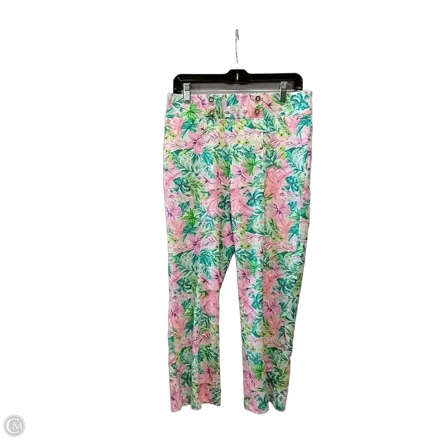 Pants Cropped By Stella Parker In Floral Print, Size: M