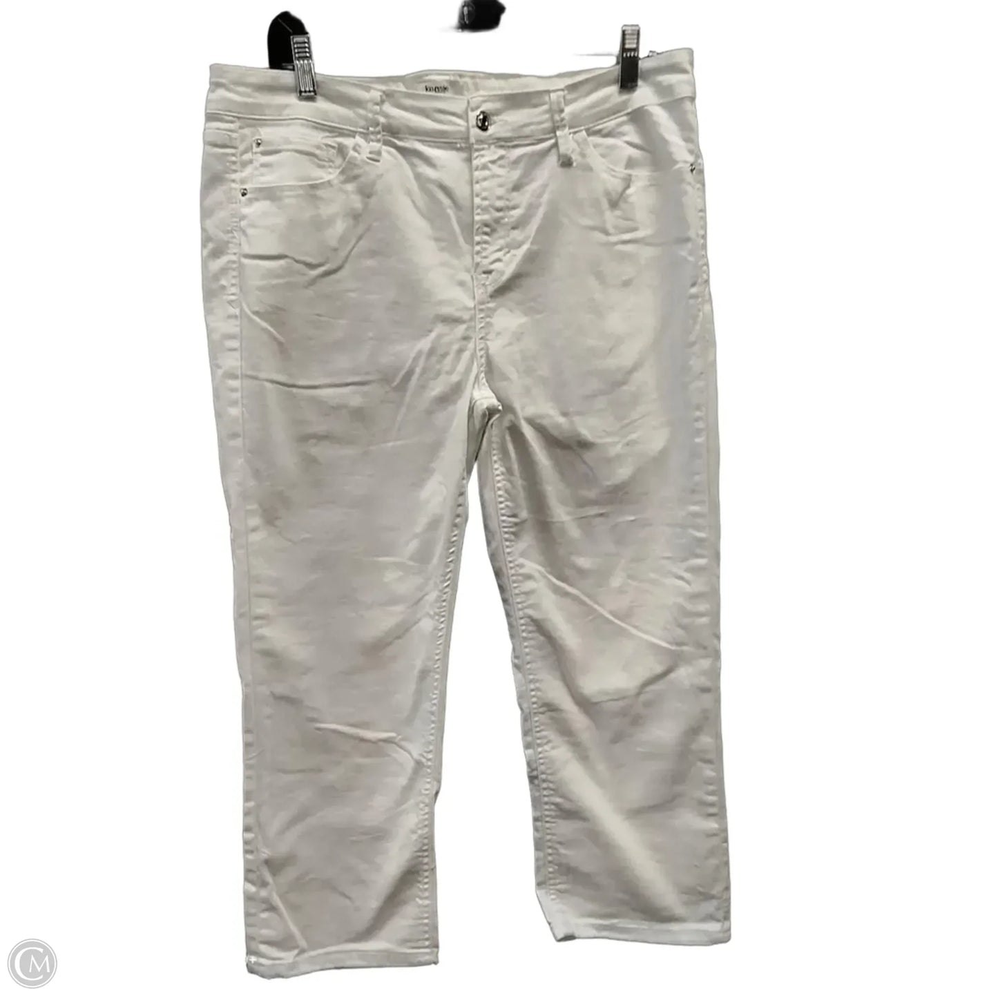 Jeans Cropped By Kensie In White, Size: 14