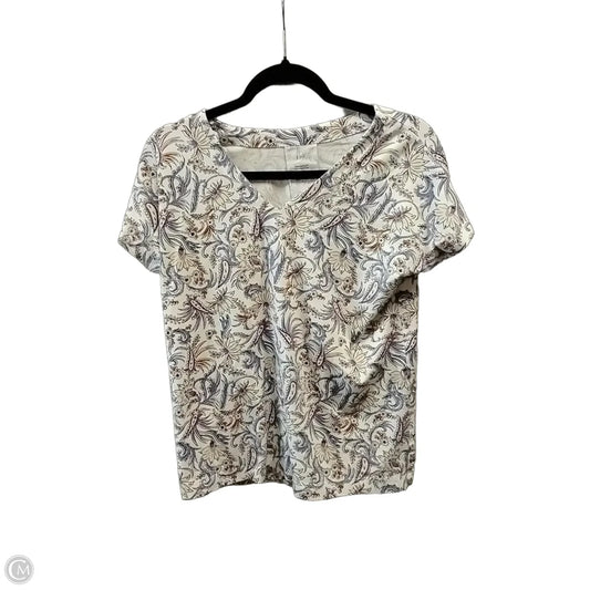 Top Short Sleeve By J. Jill In Paisley Print, Size: Xs