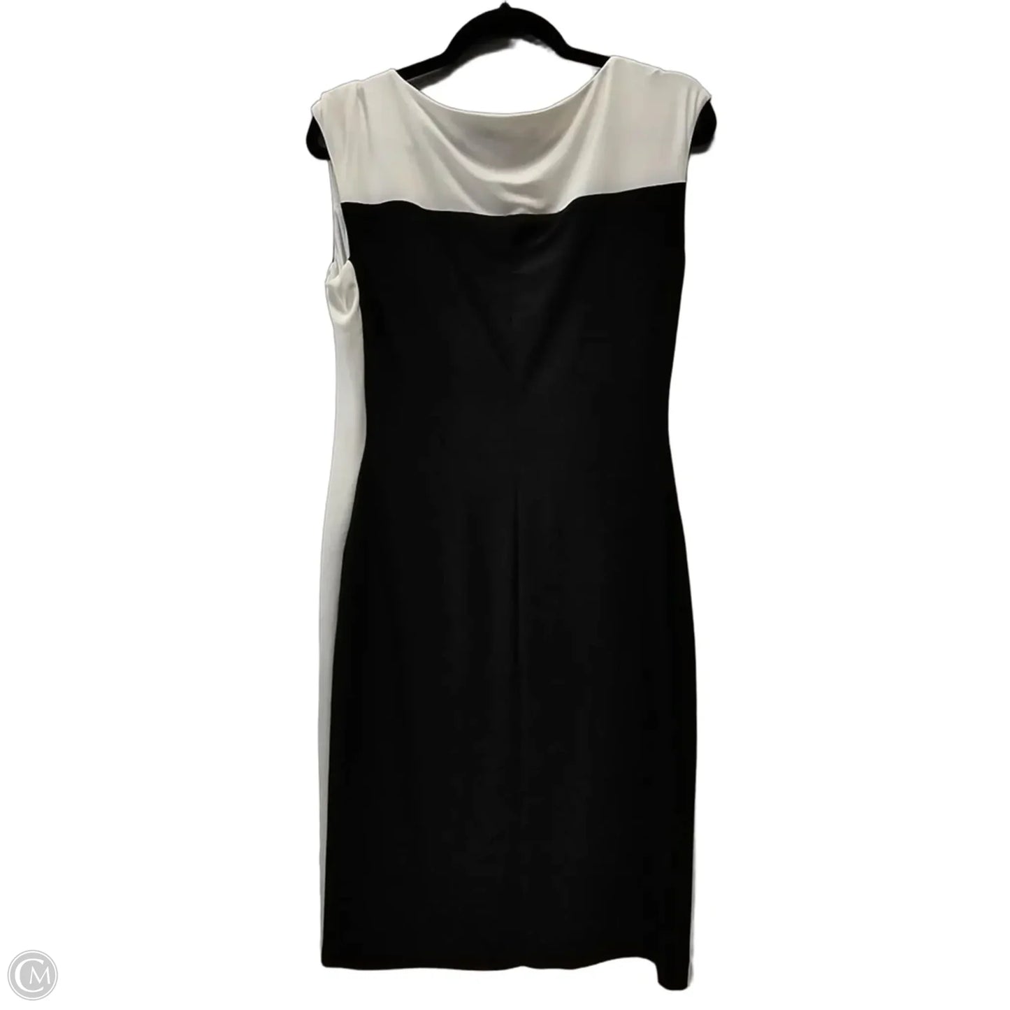 Dress Casual Midi By Ralph Lauren In Black & Cream, Size: 12