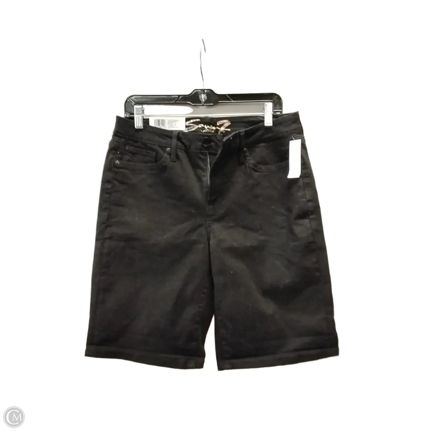 Shorts By Seven 7 In Black Denim, Size: 12