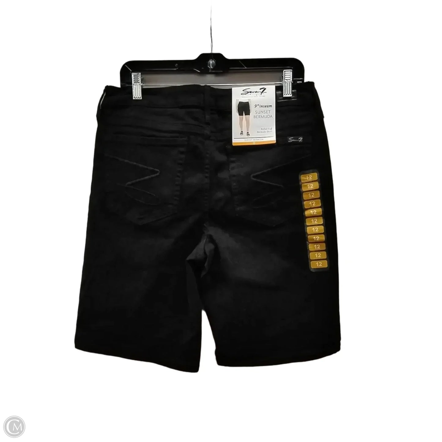 Shorts By Seven 7 In Black Denim, Size: 12