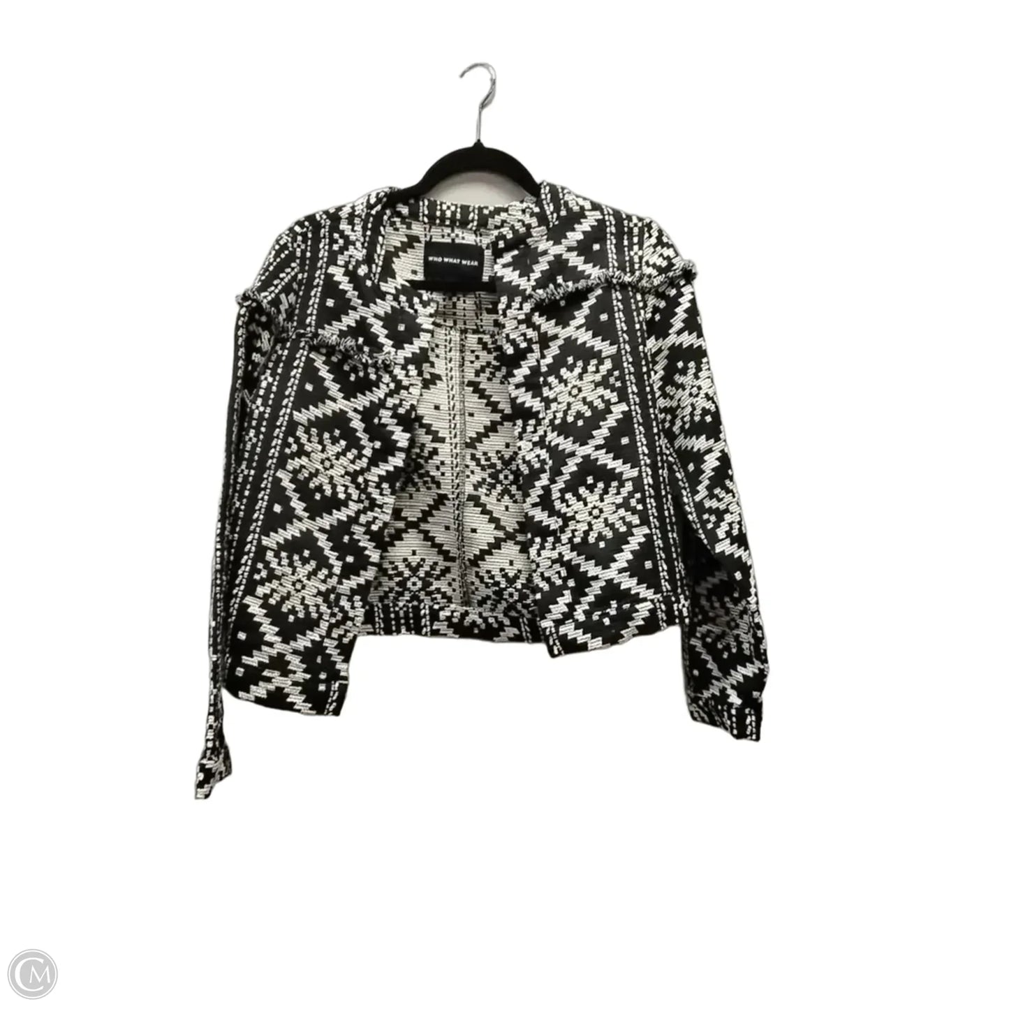 Jacket Other By Who What Wear In Black & White, Size: S