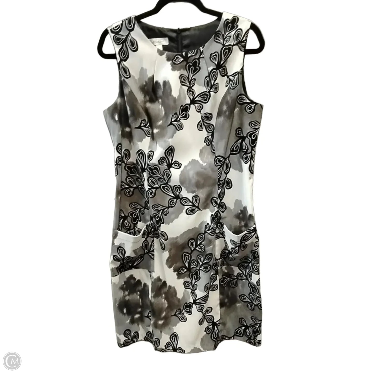 Dress Party Midi By Dressbarn In Black & White, Size: 16