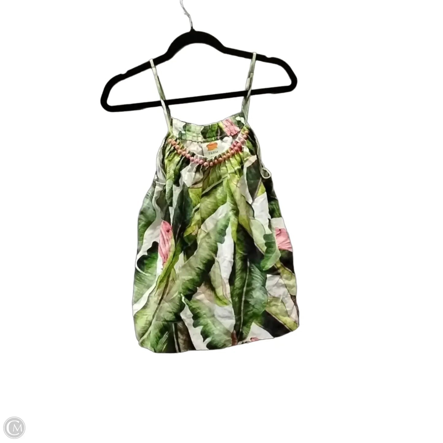 Top Sleeveless By Farm Rio In Green & Pink, Size: Xs
