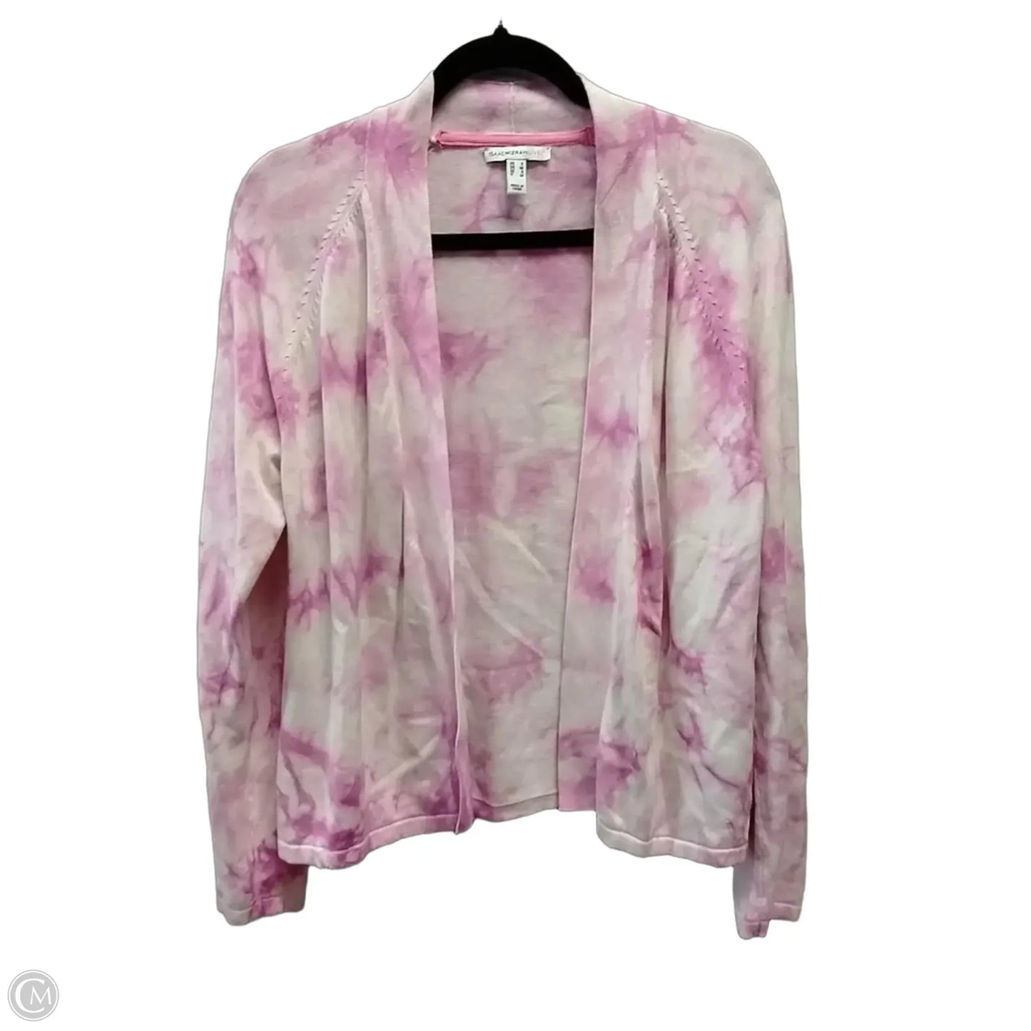 Sweater Cardigan By Isaac Mizrahi In Tie Dye Print, Size: S