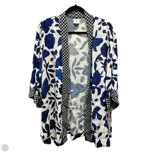 Kimono By Cabi In Blue & White, Size: Xs