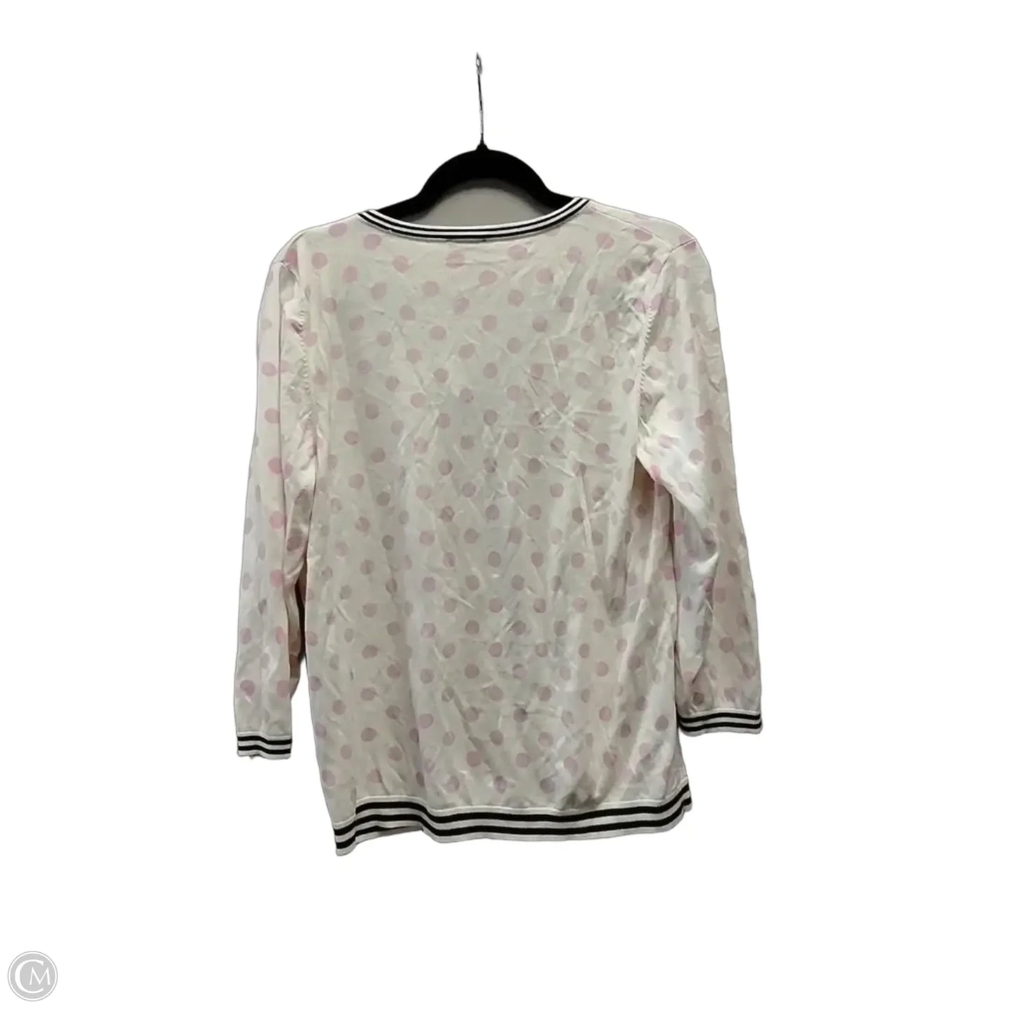 Sweater Cardigan By Talbots In Polkadot Pattern, Size: Xl