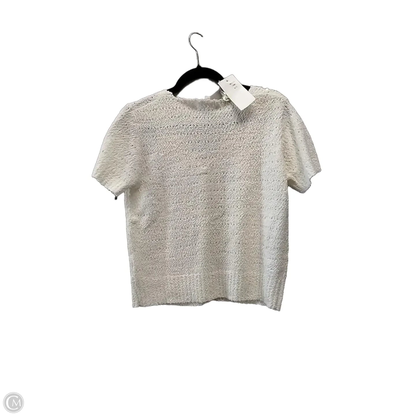 Sweater Short Sleeve By Clothes Mentor In White, Size: M