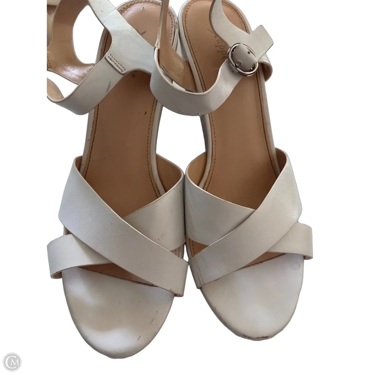 Sandals Heels Wedge By Xappeal In White, Size: 10