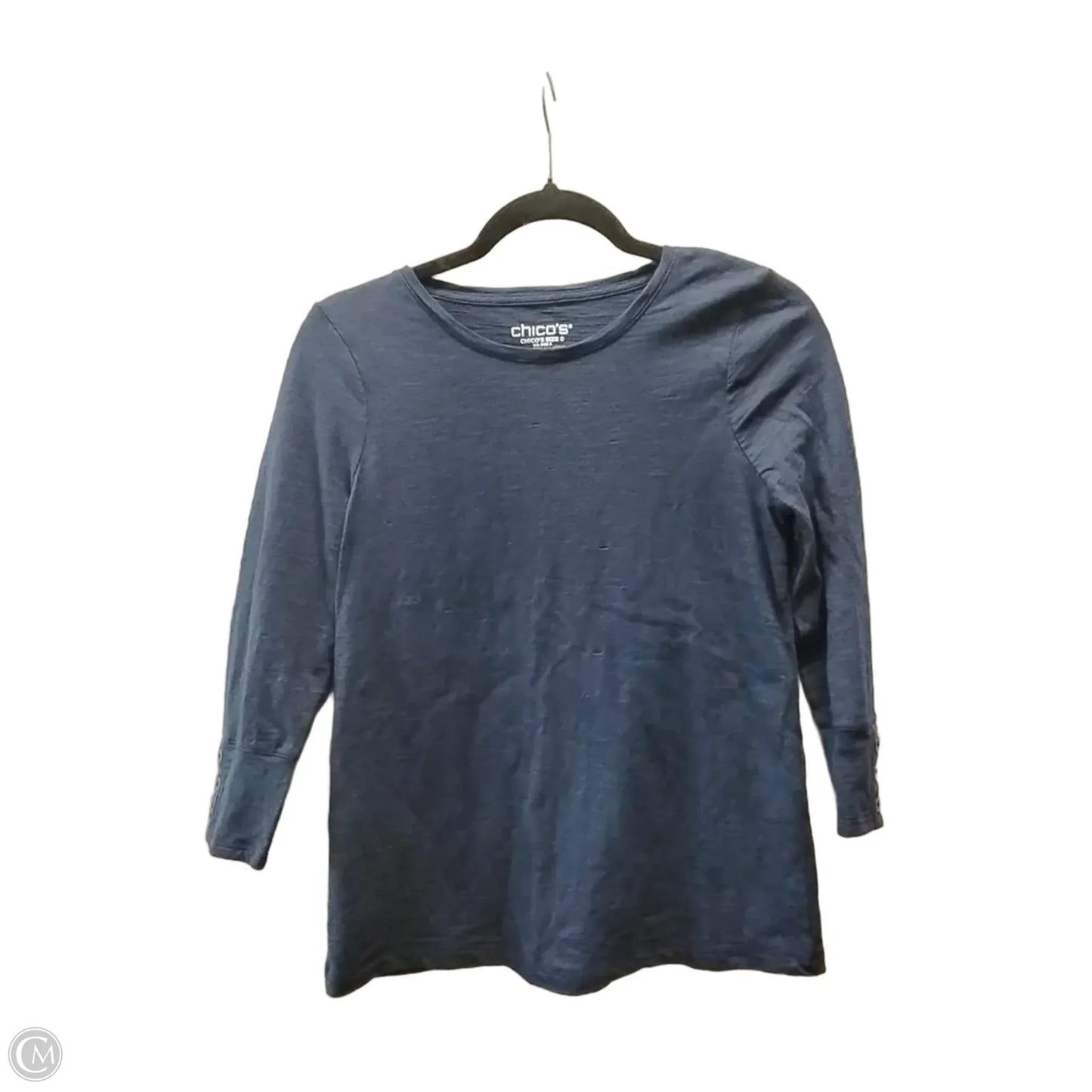 Top Long Sleeve By Chicos In Navy, Size: S