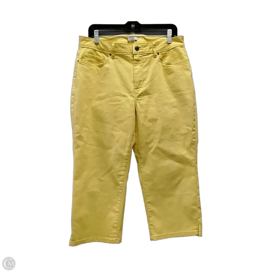 Jeans Cropped By Croft And Barrow In Yellow, Size: 14