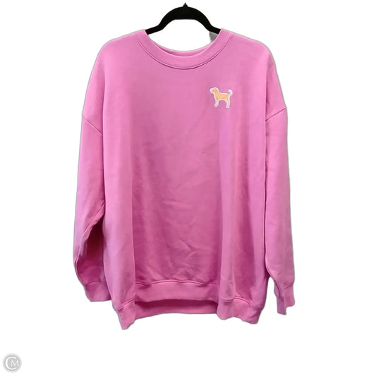Sweatshirt Crewneck By Pink In Pink, Size: Xl