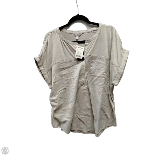 Top Short Sleeve By Lucky Brand In Tan, Size: Xl