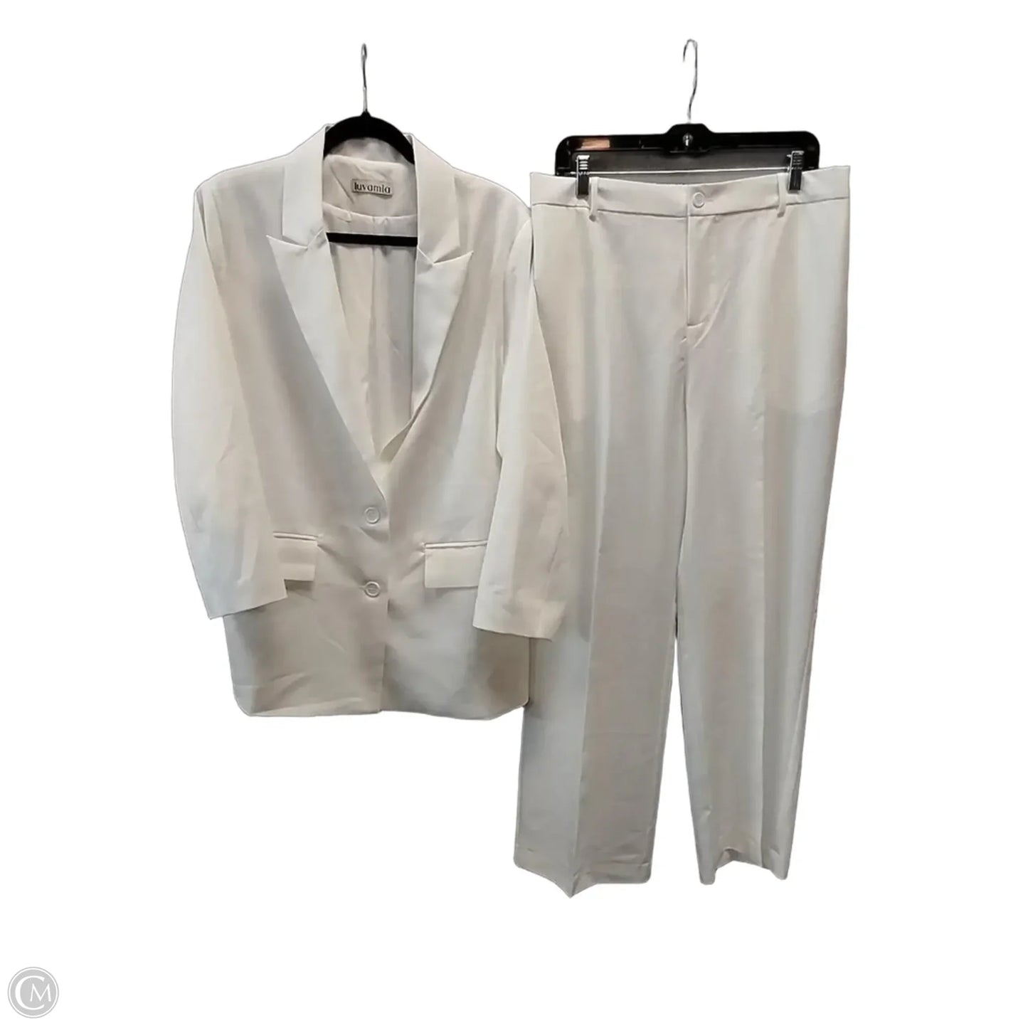 Pants Set 2pc By Clothes Mentor In White, Size: Xl