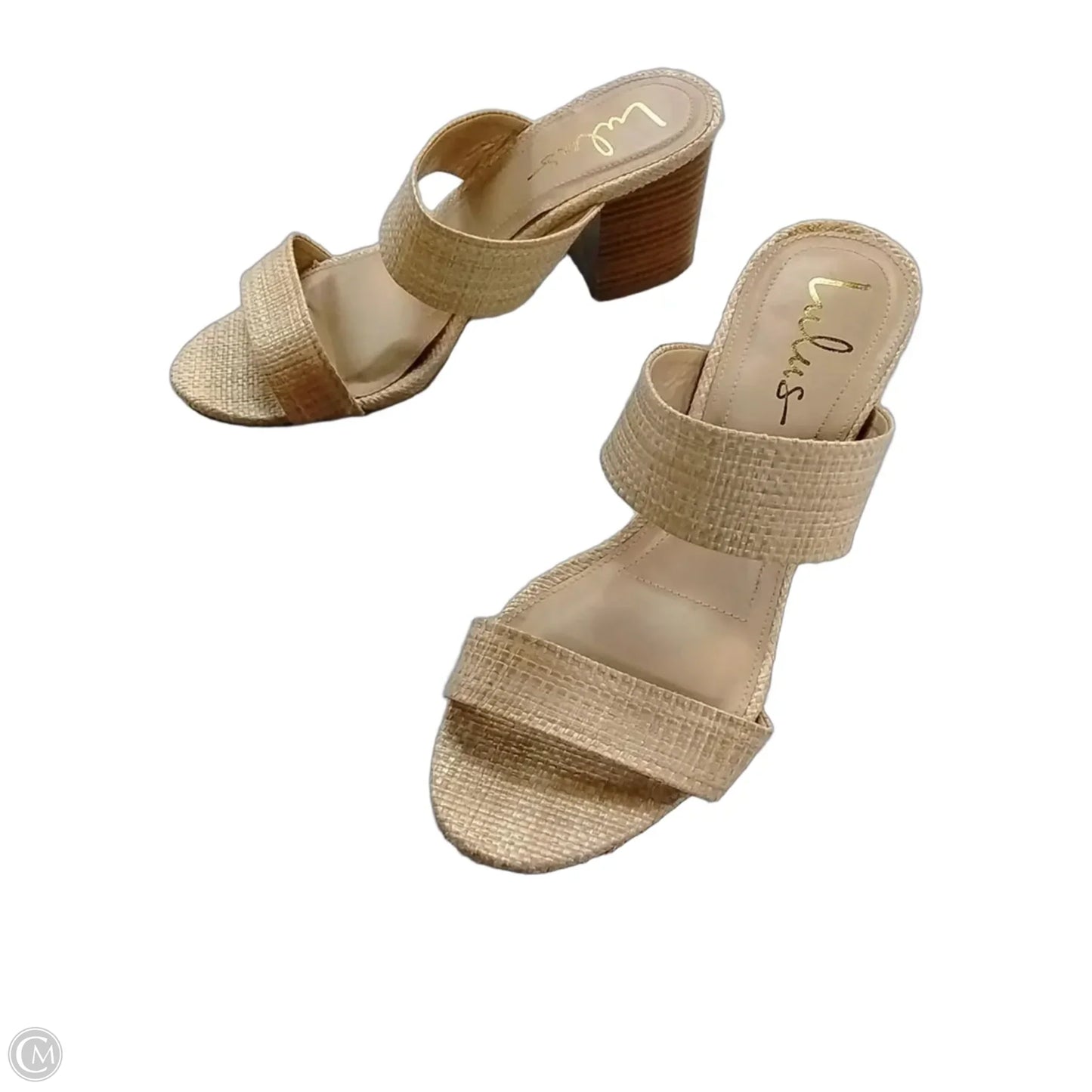 Sandals Heels Block By Lulus In Tan, Size: 9