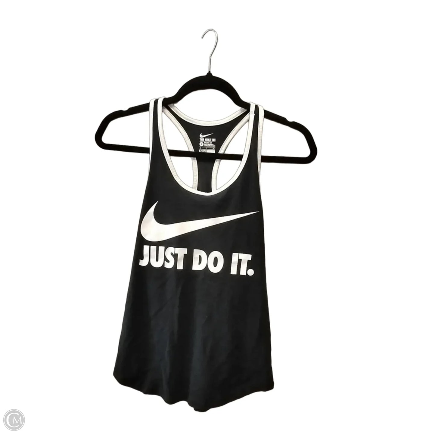 Athletic Tank Top By Nike In Black & White, Size: S