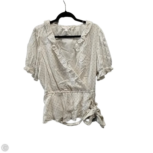 Blouse Short Sleeve By Lc Lauren Conrad In Polkadot Pattern, Size: Xxl